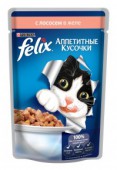 Корм для взр-х кошек FELIX c лососем в желе