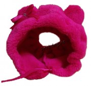 Зимняя шапочка для собаки розовая